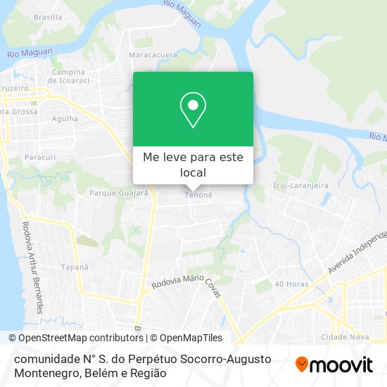 comunidade N° S. do Perpétuo Socorro-Augusto Montenegro mapa