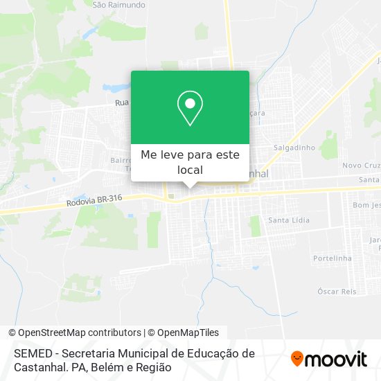 SEMED - Secretaria Municipal de Educação de Castanhal. PA mapa