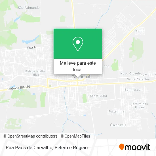Rua Paes de Carvalho mapa