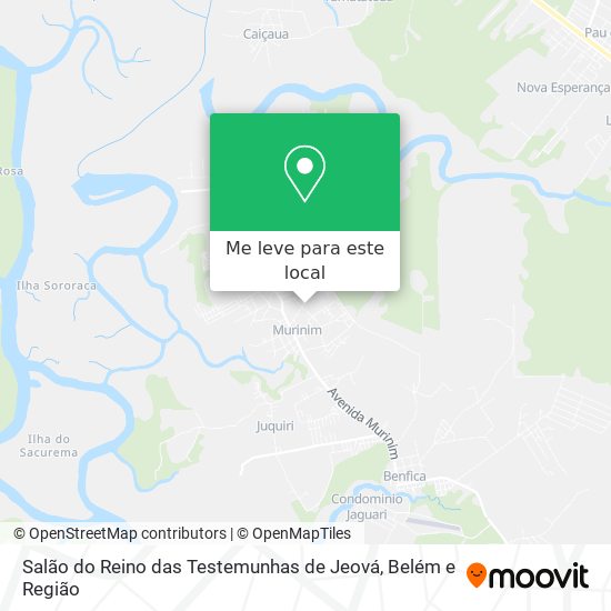 Salão do Reino das Testemunhas de Jeová mapa
