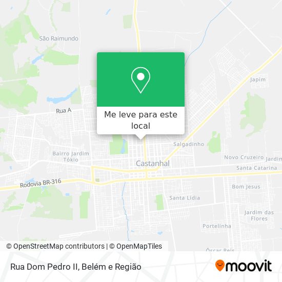 Rua Dom Pedro II mapa
