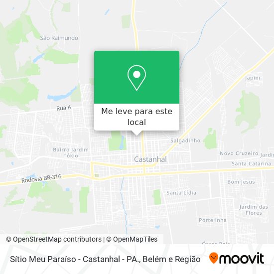 Sítio Meu Paraíso - Castanhal - PA. mapa