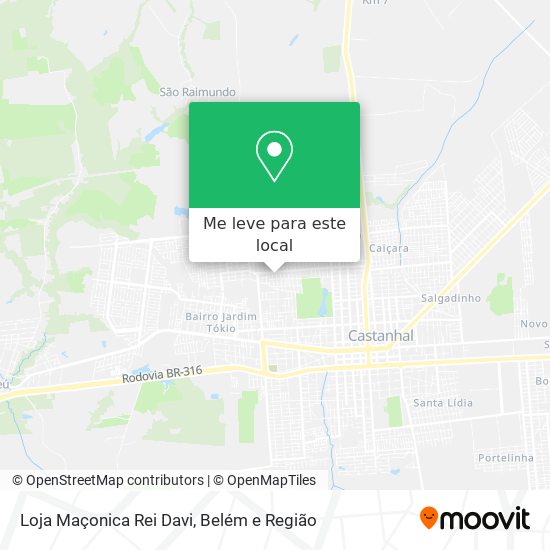 Loja Maçonica Rei Davi mapa