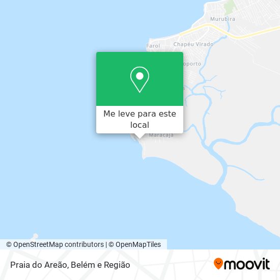 Praia do Areão mapa