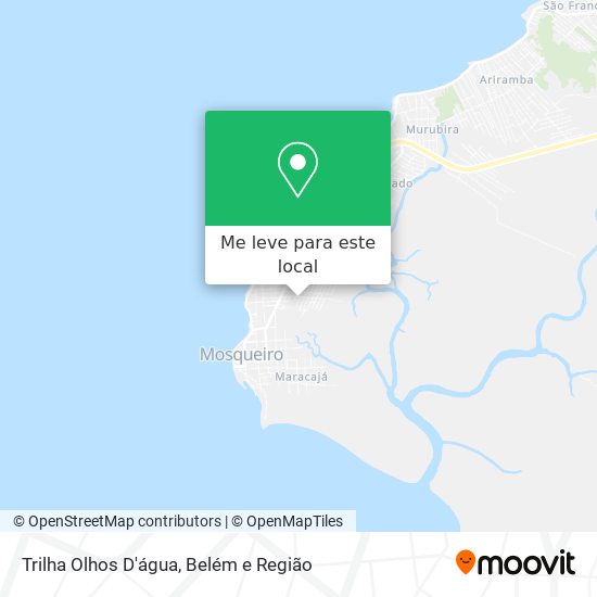 Trilha Olhos D'água mapa