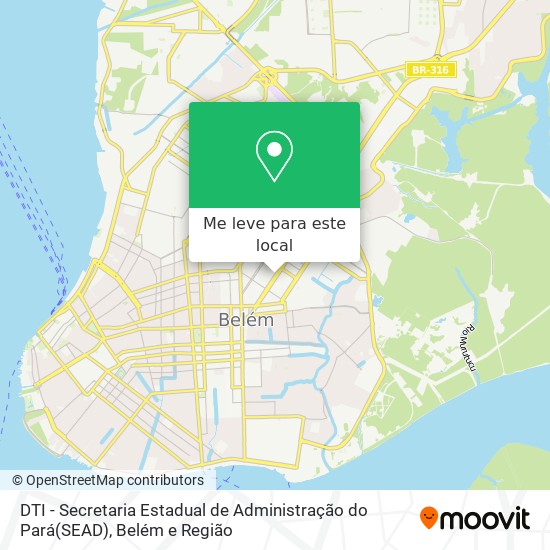 DTI - Secretaria Estadual de Administração do Pará(SEAD) mapa