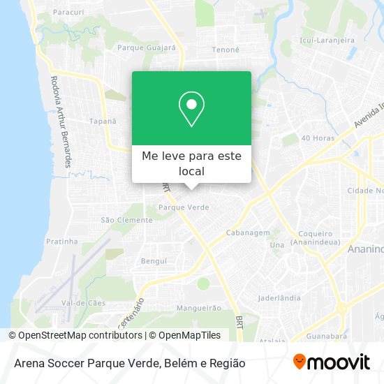 Arena Soccer Parque Verde mapa