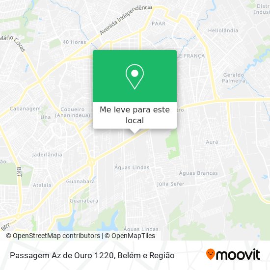 Passagem Az de Ouro 1220 mapa