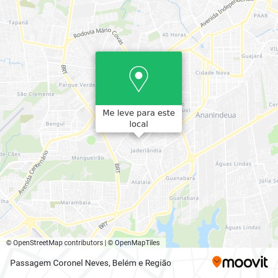 Passagem Coronel Neves mapa