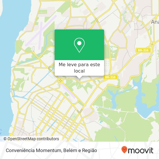 Conveniência Momentum mapa