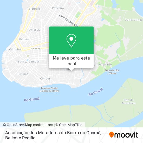 Associação dos Moradores do Bairro do Guamá mapa