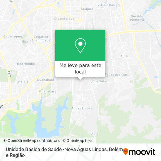 Unidade Básica de Saúde -Nova Águas  Lindas mapa