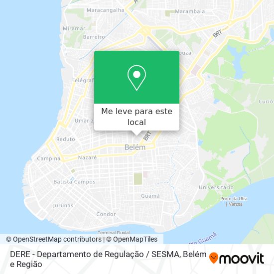 DERE - Departamento de Regulação / SESMA mapa