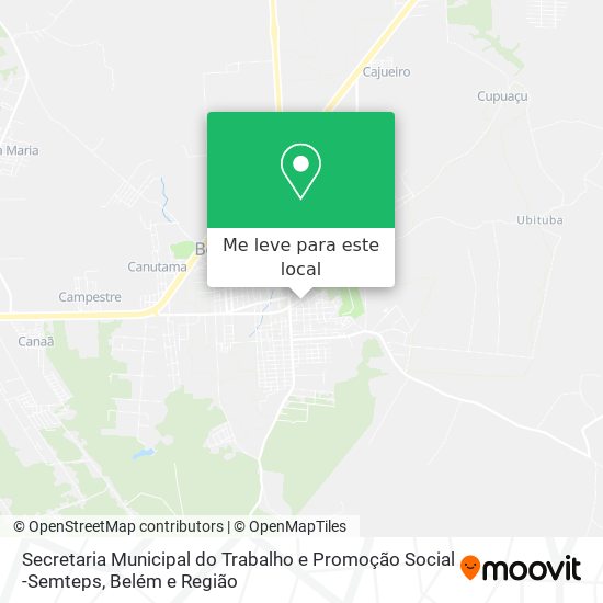 Secretaria Municipal do Trabalho e Promoção Social -Semteps mapa