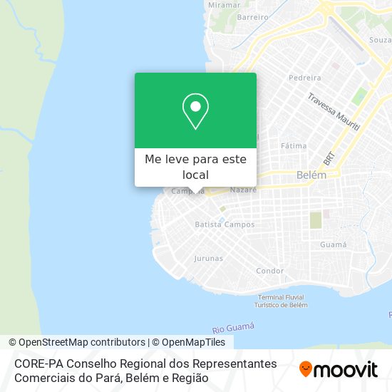 CORE-PA  Conselho Regional dos Representantes Comerciais do Pará mapa