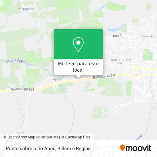 Ponte sobre o rio Apeú mapa