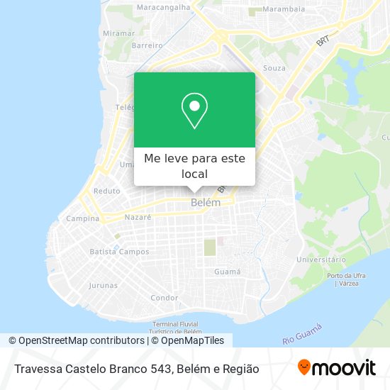 Travessa Castelo Branco 543 mapa