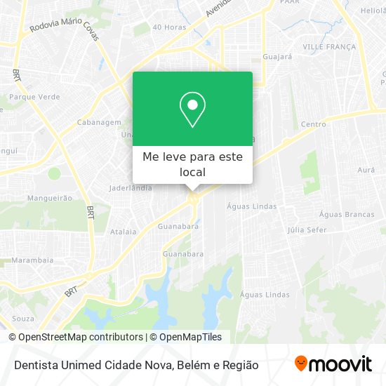 Dentista Unimed Cidade Nova mapa