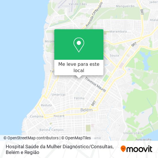 Hospital Saúde da Mulher Diagnóstico / Consultas mapa