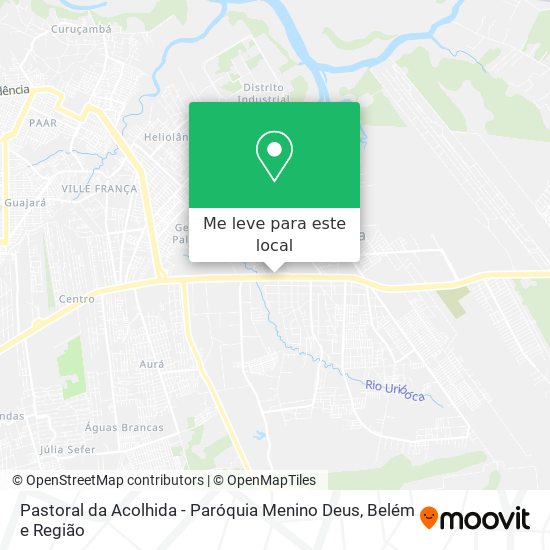 Pastoral da Acolhida - Paróquia Menino Deus mapa