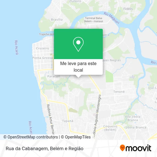 Rua da Cabanagem mapa