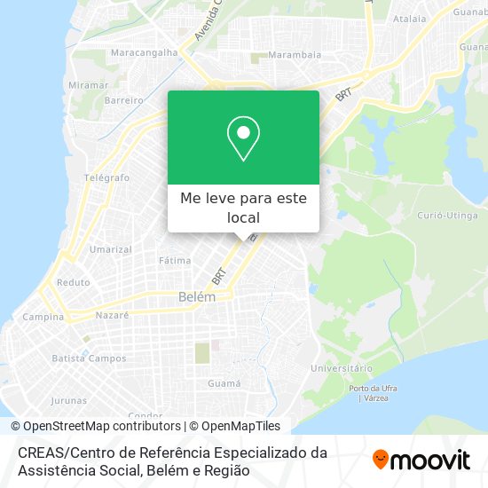 CREAS / Centro de Referência Especializado da Assistência Social mapa