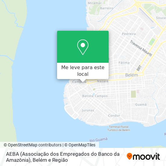 AEBA (Associação dos Empregados do Banco da Amazônia) mapa