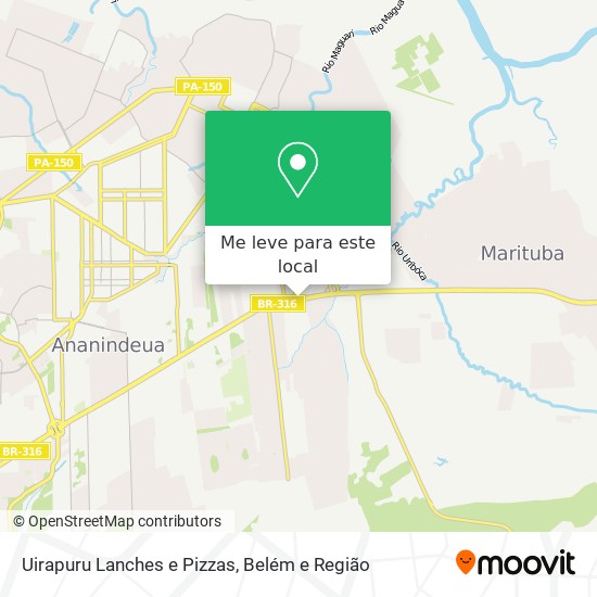 Uirapuru Lanches e Pizzas mapa