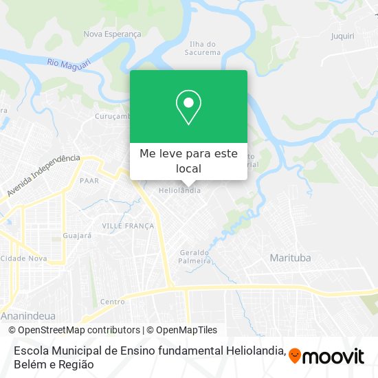 Escola Municipal de Ensino fundamental Heliolandia mapa