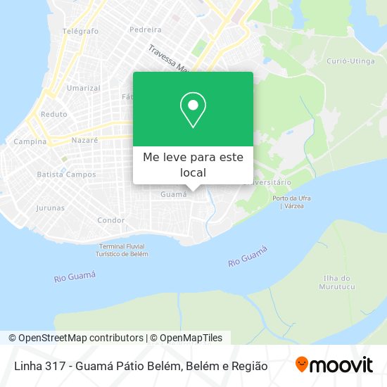 Linha 317 - Guamá Pátio Belém mapa