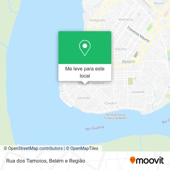 Rua dos Tamoios mapa
