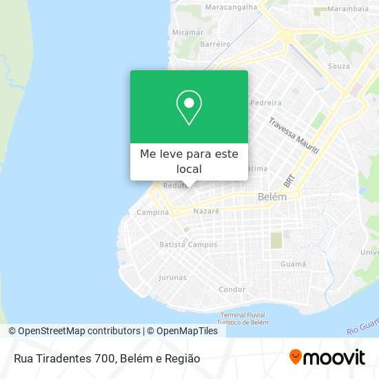 Rua Tiradentes 700 mapa