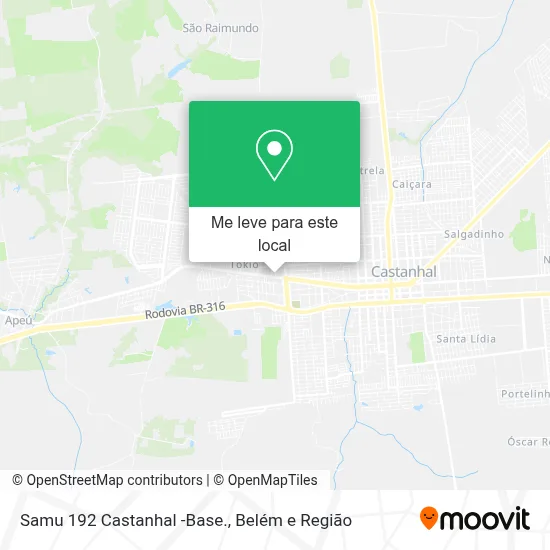 Samu 192 Castanhal -Base. mapa