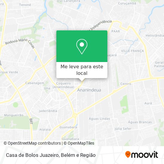 Casa de Bolos Juazeiro mapa
