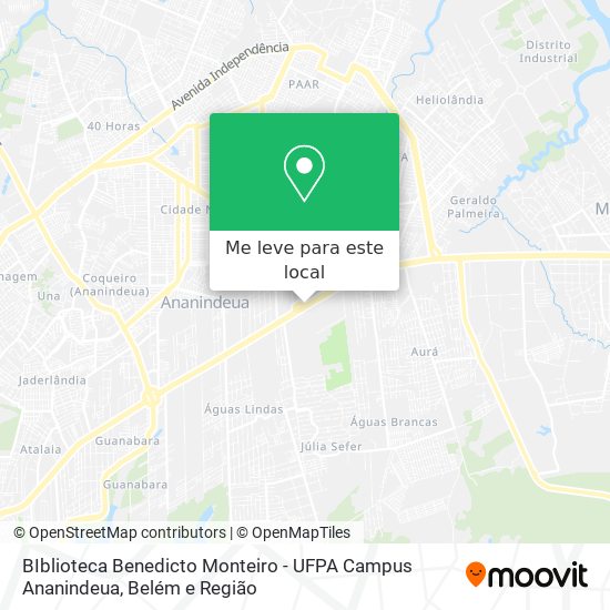 BIblioteca Benedicto Monteiro - UFPA Campus Ananindeua mapa
