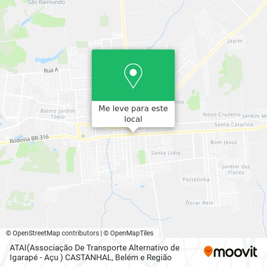 ATAI(Associação De Transporte Alternativo de Igarapé - Açu ) CASTANHAL mapa