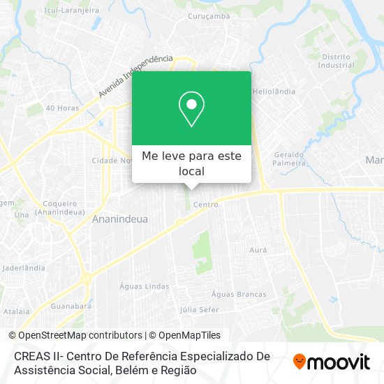 CREAS II- Centro De Referência Especializado De Assistência  Social mapa