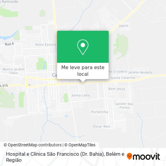 Hospital e Clínica São Francisco (Dr. Bahia) mapa