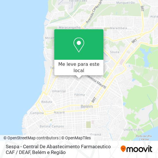 Sespa - Central De Abastecimento Farmaceutico CAF / DEAF mapa