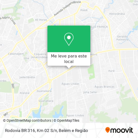 Rodovia BR 316, Km 02 S/n mapa