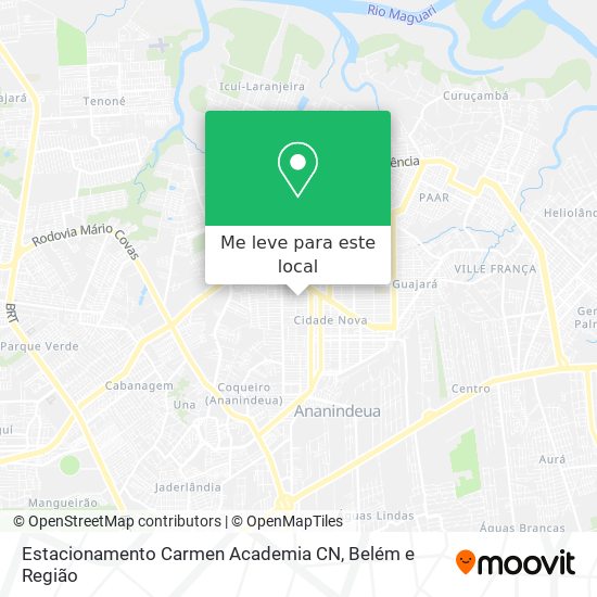 Estacionamento Carmen Academia CN mapa