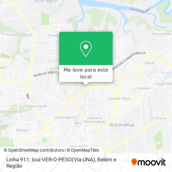 Linha 911: Icuí-VER-O-PESO(Via UNA) mapa