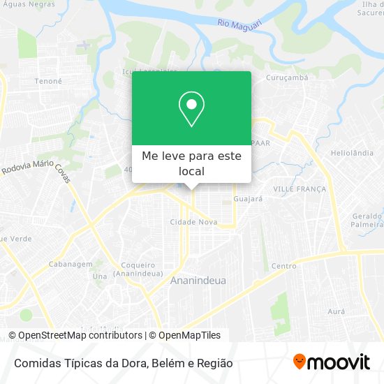 Comidas Típicas da Dora mapa