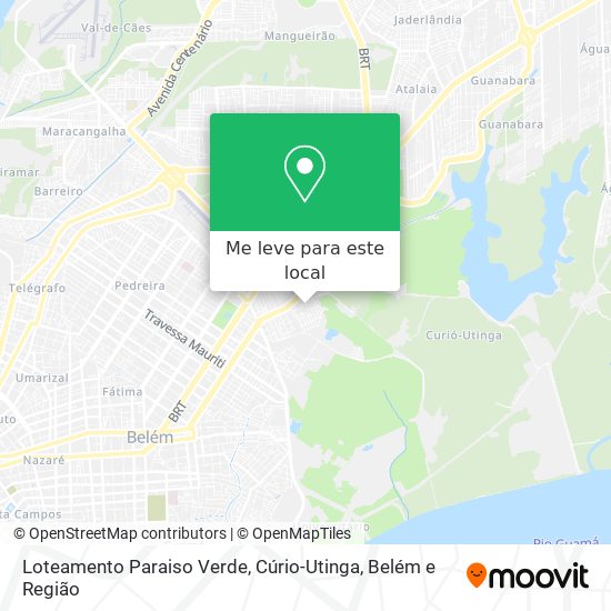 Loteamento Paraiso Verde, Cúrio-Utinga mapa