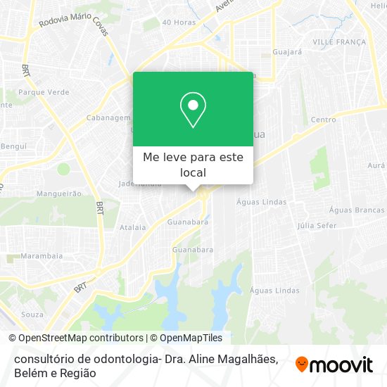 consultório de odontologia- Dra.  Aline Magalhães mapa