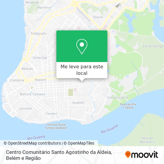 Centro Comunitário Santo Agostinho da Aldeia mapa