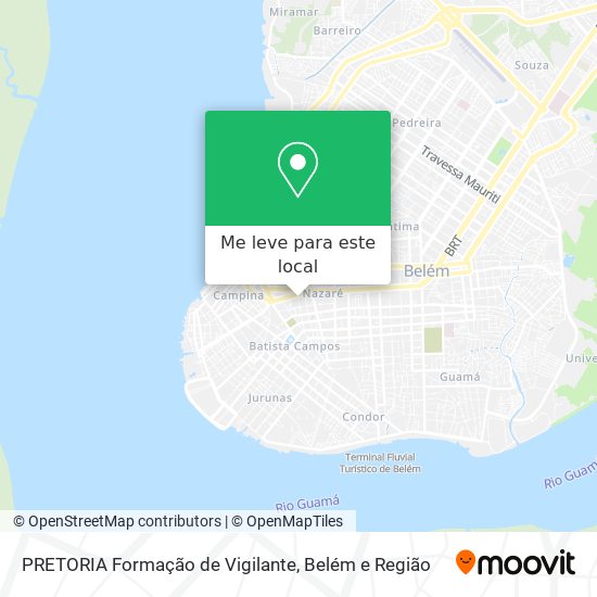 PRETORIA Formação de Vigilante mapa