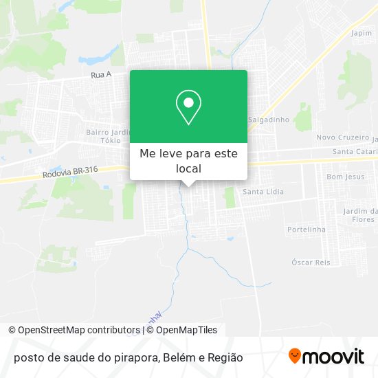 posto de saude do pirapora mapa