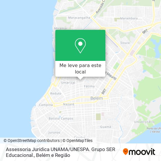 Assessoria Jurídica UNAMA / UNESPA. Grupo SER Educacional. mapa