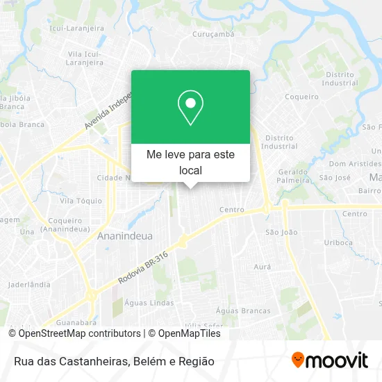 Rua das Castanheiras mapa